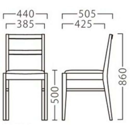 業務用椅子【プロシード】シーカーイスA-NA 11904-A 幅440×奥行505×高さ860 シート高500(mm)/業務用/新品/送料無料 [2]