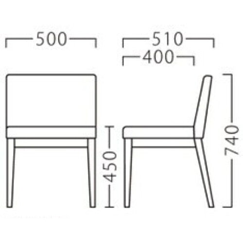 業務用厨房のテンポスの業務用椅子【プロシード】ザップイスNAD 11462-A 幅500×奥行510×高さ740 シート高450(mm)/業務用/新品/送料無料｜アングル2