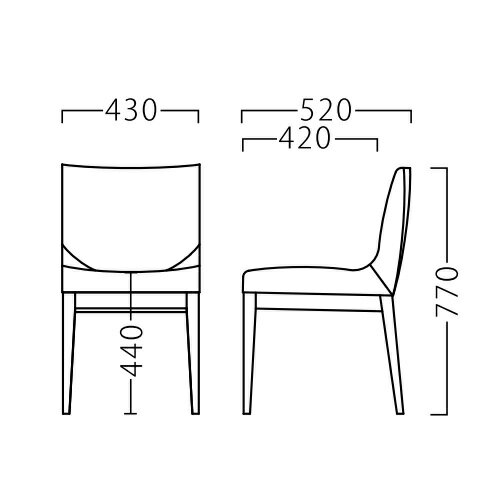 業務用椅子【コレンテイスNA Aランク】 プロシード 幅430×奥行520×高さ770(mm)/業務用/新品/送料無料 [2]