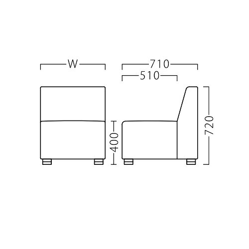 業務用椅子 プロシード（丸二金属） ラズールB-BR 脚部木製（BR） W610～1000 張地Aランク /（業務用ソファー/新品）（送料無料）