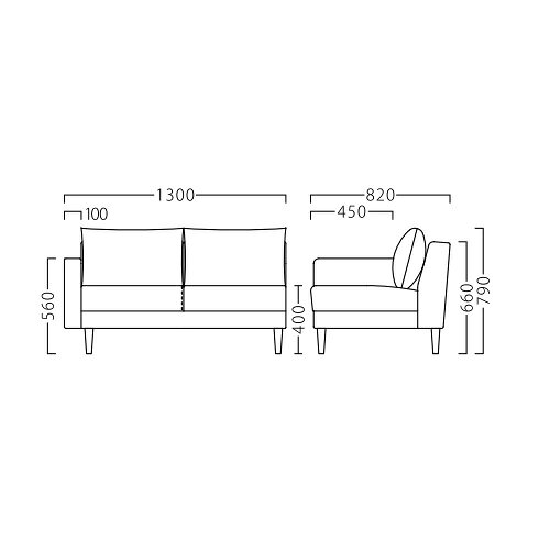 【シェスタ右アームBR W1300 Aランク】 プロシード 幅1300×奥行820×高さ790(mm)【業務用】【新品】【送料無料】 [2]