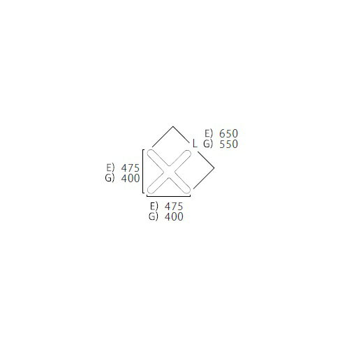 プロシード（丸二金属） テーブル脚 TABLE LEG 十字ベース XL-E(SI)-A ポールφ60 ...