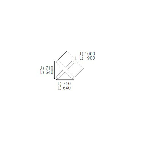 プロシード（丸二金属） テーブル脚 TABLE LEG 十字ベース XL-G(SI)-A ポールφ76 ...