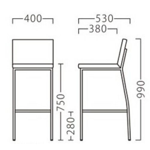 業務用椅子【プロシード】オーヴスタンドWH 21321-E 幅400×奥行530×高さ990 シート高750(mm)/業務用/新品/送料無料