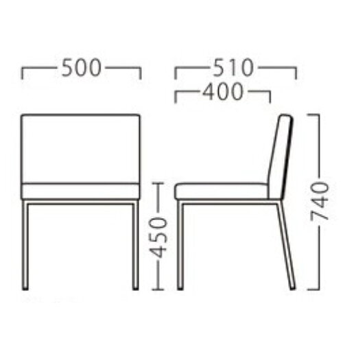 業務用椅子【プロシード】リニアムイスBL 21816-A 幅500×奥行510×高さ740 シート高450(mm)/業務用/新品/送料無料 [2]