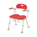 安寿 折りたたみシャワーベンチ ISフィット/【536-105 レッド】×1組/業務用/新品/送料無料(4)