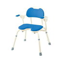 安寿 ひじ掛け付きシャワーベンチ TH-U U型/【536-150 ブルー】×1組/業務用/新品/送料無料(4)
