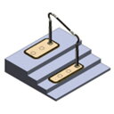 歩行サポート手すりスムーディ ステップ伸縮タイプ/【XPN-L80613 片手すり】×1組/業務用/新品/送料無料(4)