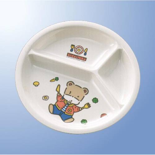 子供食器 三つ仕切皿 キドリッコ/業務用/新品/小物送料対象商品