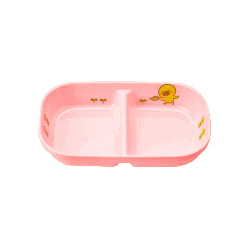 子供食器 角二ツ仕切皿 小 ひよこぐみピンク/業務用/新品/小物送料対象商品