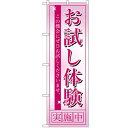 のぼり「お試し体験」のぼり屋工房 7547 幅600mm×高さ1800mm/業務用/新品/小物送料対象商品