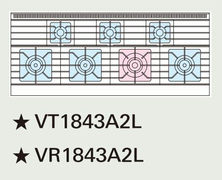 【業務用】【新品】 タニコー ガスレンジ【Vシリーズ】 VR1843A2L 幅1800×奥行750×高さ800 都市ガス/LPガス トップバーナφ190×3・φ140×1・φ115×3、オーブン数:2 【送料無料】