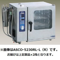 【業務用/新品】【ニチワ電機】電気スチームコンベクションオーブン 二段タイプ ASCO-55230RL-L(R) 幅745×奥行630×高さ1700mm (50/60Hz)【送料無料】