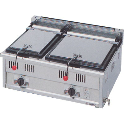【プロ用/新品】【マルゼン】ガス餃子焼器 スタンダードシリーズ MGZ-076W 幅750×奥行600×高270(mm)【送料無料】