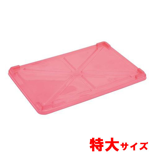 PP半透明カラー番重 蓋 特大 レッド(サンコー製)/業務用/新品/小物送料対象商品