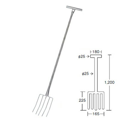 EBM 18-8 共柄 給食用 熊手フォーク/業務用/新品/小物送料対象商品