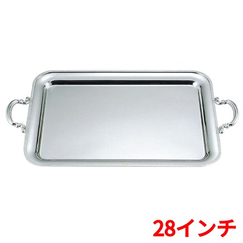 UK18-8 菊渕 角盆 28インチ 手付 /業務用/新品/送料無料