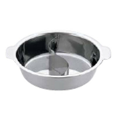 Shabu-Shabu Pots - UK ステンちり鍋 2仕切 蓋無 26cm/業務用/新品/小物送料対象商品