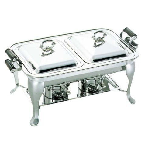 Kitchen Equipments - SW 18-8 木柄 角チューフィングディッシュ ダブル 25インチ /業務用/新品/送料無料