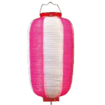 長 提灯 9号 ピンク/白/業務用/新品/テンポス/小物送料対象商品