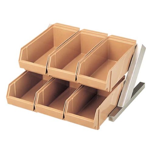 オーガナイザー 2段3列(6ヶ入) コーヒーベージュ【カトラリーボックス】【カトラリーケース】/業務用/新品/送料無料