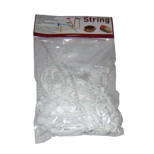 ストリング（シリコン製結びヒモ）50個入 白/業務用/新品/小物送料対象商品