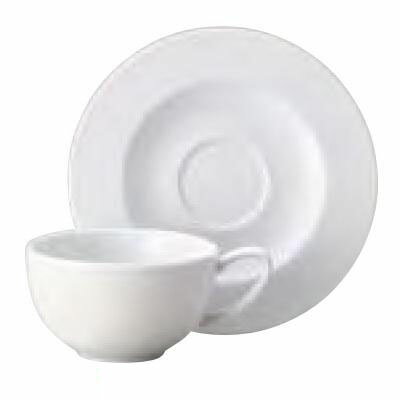 エコス　カップ&ソーサーセット（10入）　カップ径：103mm×幅135mm×高さ55mm/ソーサー18cm(高さ18mm)/プロ用/新品