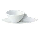 カップ カップ&ソーサーL_バナナリーフホワイト JacquesPergay (2個入) / Cup:W150φ127×H70mm,Saucer:W257×D132×H16mm/業務用/新品