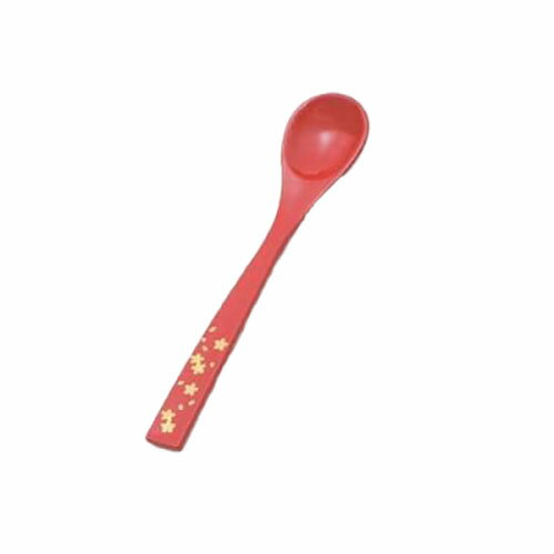 スプーン 新茶碗蒸しスプーン 朱に金桜 幅131 奥行27/業務用/新品