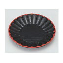 菓子皿 菊型菓子皿 黒天朱 高さ20mm×直径:142/業務用/新品