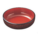 菓子皿 6.5寸木目千筋菓子鉢栃内朱 高さ58mm×直径:196 /業務用/新品