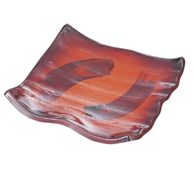 肥前角盛皿曙一筆 幅220 奥行220 高さ41 樹脂製/業務用/新品/小物送料対象商品