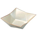 7寸スクウェア鉢クリームアクア天金 幅210 奥行200 高さ81 樹脂製 /業務用/新品/小物送料対象商品