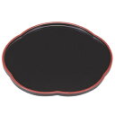 お盆 梅型盆黒天朱8寸 幅230 奥行225 高さ13/業務用/新品/小物送料対象商品