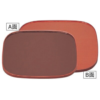 お盆 くつわ両面盆溜布目/朱布目 幅363 奥行363 高さ12/業務用/新品/小物送料対象商品