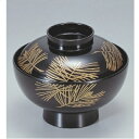 小吸椀 御殿吸椀黒に松葉 漆器 高さ71 直径:120/業務用/新品/小物送料対象商品