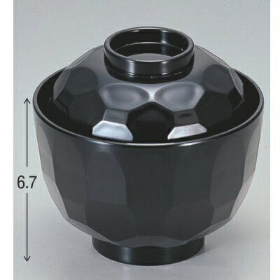 小吸椀 真3.2寸亀甲小吸椀黒 漆器 高さ67 直径:97/業務用/新品/小物送料対象商品