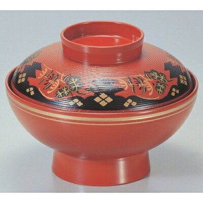 煮物椀 保温煮物椀朱千筋正方寺金ライン 漆器 高さ85 直径:175/業務用/新品/小物送料対象商品