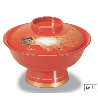 丼碗 7寸大名型丼椀孔雀内朱 漆器/業務用/新品/小物送料対象商品