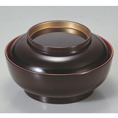 煮物椀 5寸平煮物椀溜内朱つば金 漆器 高さ63 直径:163/業務用/新品/小物送料対象商品