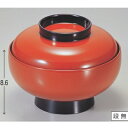 煮物椀 5.5寸宝泉椀朱つば黒 漆器 高さ86 直径:165/業務用/新品/小物送料対象商品