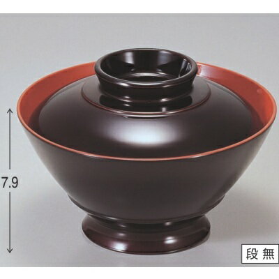 丼碗 三笠丼溜内朱 漆器 高さ79 直径:152/業務用/新品/小物送料対象商品