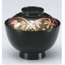 小吸椀 新越前椀黒に四君子 漆器 高さ70 直径:111/業務用/新品/小物送料対象商品(3)