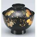 小吸椀 新越前椀黒に桐唐草 漆器 高さ70 直径:111/業務用/新品/小物送料対象商品