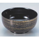 丼碗 5寸平日野丼黒に金かすり 漆器 高さ72 直径:150/業務用/新品/小物送料対象商品
