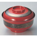 丼碗 5寸日野丼朱帯黒金かすり 漆器 高さ75 直径:154/業務用/新品/小物送料対象商品
