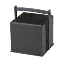弁当箱 5寸手提3段重黒木目 幅150 奥行179 高さ196/業務用/新品/小物送料対象商品