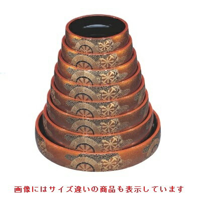 寿司桶 D.Xタイコ型すし桶金梨地御所車8寸 高さ63 直径:245/業務用/新品/小物送料対象商品
