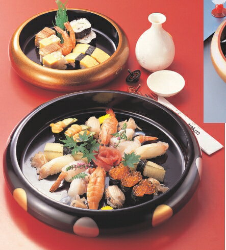 寿司桶 S.D.X桶梨地内黒尺3寸 高さ74 直径:438 /業務用/新品/小物送料対象商品