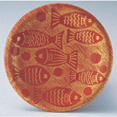 回転寿司皿 寿司皿朱お魚 高さ21 直径:150/業務用/新品/小物送料対象商品